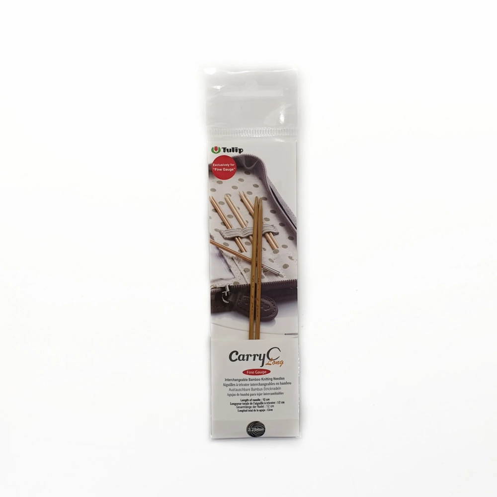 Спицы для вязания разъемные Tulip CarryC Long Fine Gauge 12 см бамбук